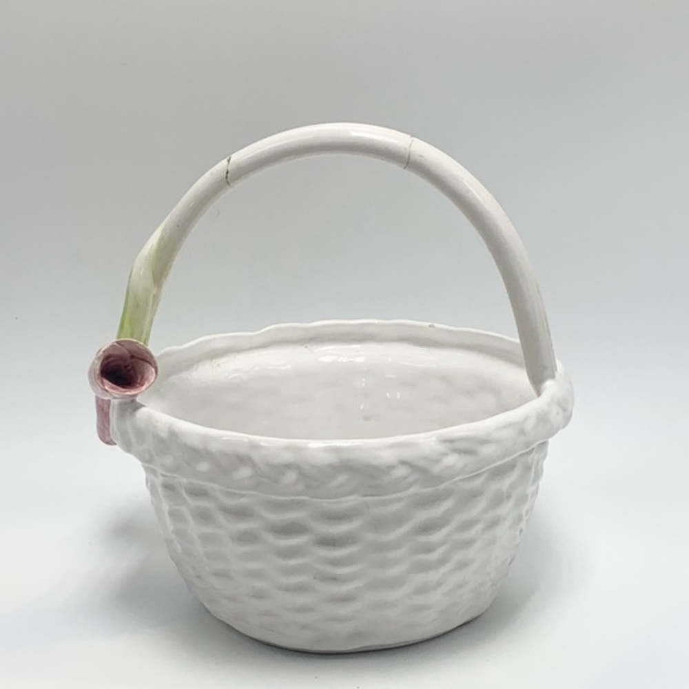 Studio Nova Portugal Painted Ceramic Basket.
